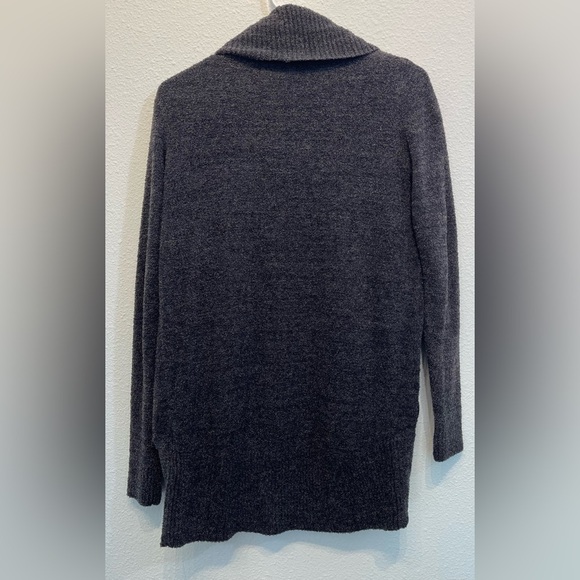 Barefoot Dreams Cozy Chic Lite Charcoal Gray Cardigan Pockets XS S - Picture 5 of 9